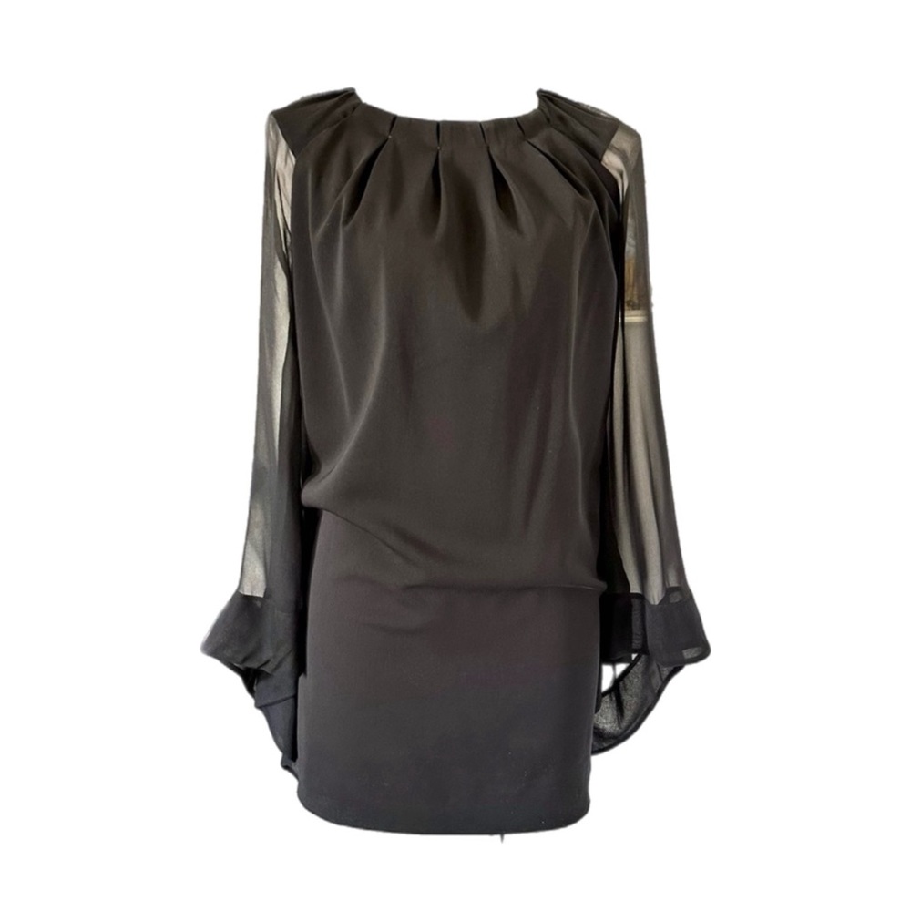 Mack & James Badgley Mischka Silk Angel Sleeve Party Dress Like New